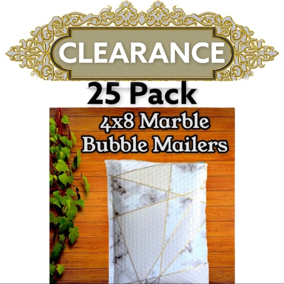 Other - 25 4”X8” Marble Bubble Mailers CLEARANCE